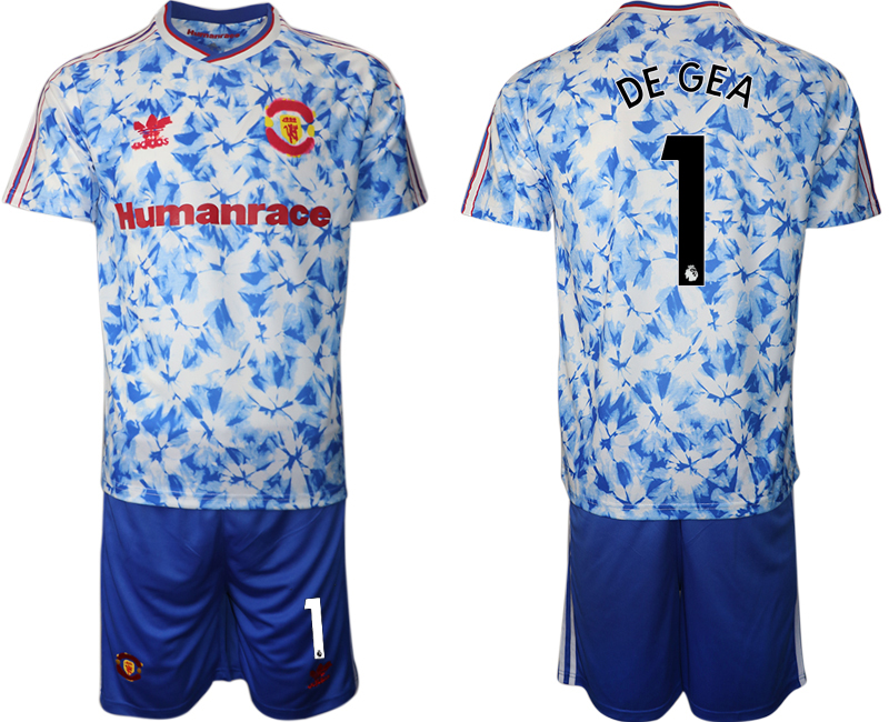 Men 2021 Manchester united adidas  Human Race #1 soccer jerseys
